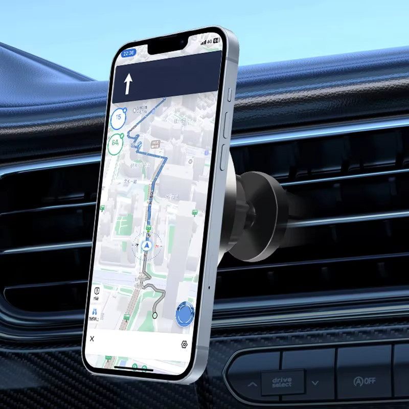 WSSHE Magnetischer Handyhalter für MagSafe kompatibel mit iPhone 14, 13, 12 in Schwarz mit Auto-Entlüftungsclip - Bild 3