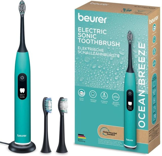 Beurer SC 50 Green Planet Ocean Breeze Schallzahnbürste in Blaugrün/Turquoise - Bild 1