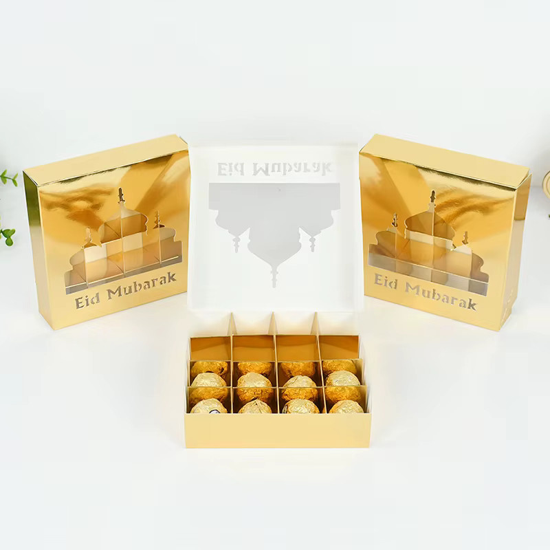 Eid Mubarak Geschenkbox für Ramadan und Eid Al-Fitr, bunte Schokoladenverpackungsbox aus Papier für islamische Festlichkeiten - Bild 2