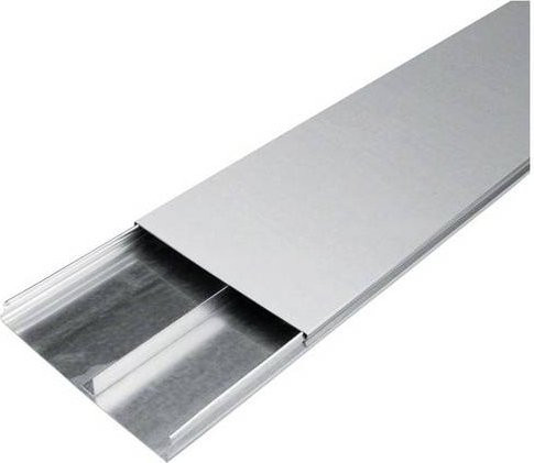Hager Elektro-Sockelleistensystem UK240282 in Silber, Länge: 200 cm - Bild 1