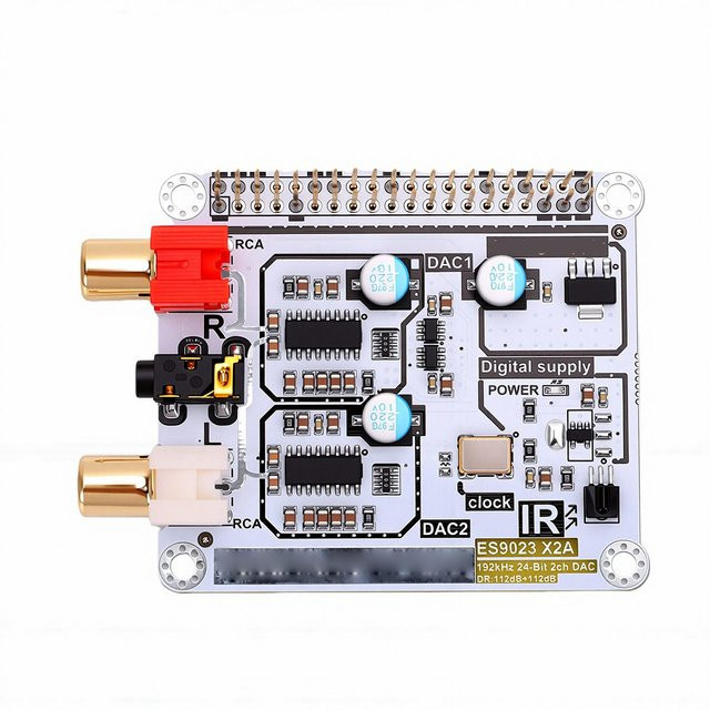 Fishine HiFi Digital-Analog-Wandler HAT Soundkarten-Erweiterungsplatine mit Dual-Dekodierung passend für Raspberry Pi 4B 3B+ 3B 3A 2B ZER0 in Multicolour - Bild 1