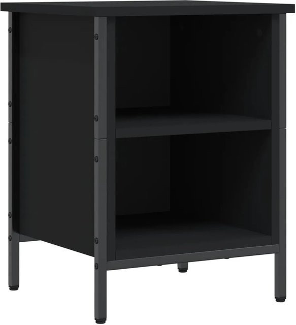 vidaXL Schuhregal Schwarz aus Holzwerkstoff und pulverbeschichtetem Stahl B/T/H: 38 x 35 x 50 cm - Bild 1