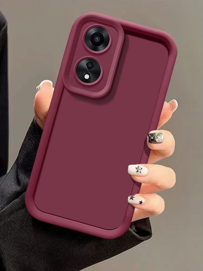 Stoßfeste Matte Schutzhülle für OPPO A17 und OPPO A17K in Rot - Bild 3