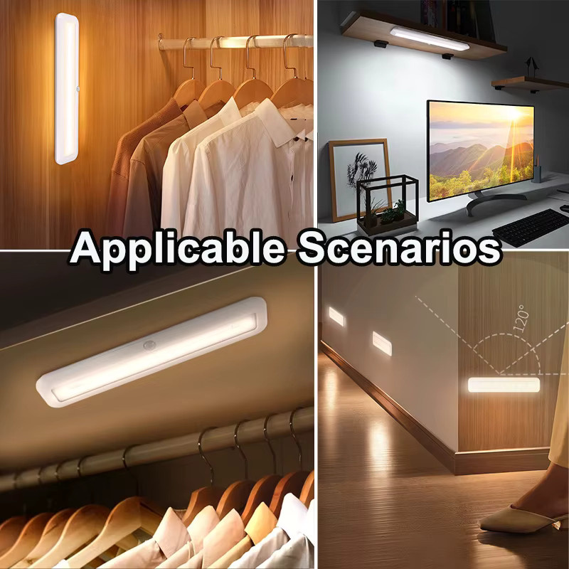 KFV LED Smart Nachtlicht mit Bewegungssensor und wiederaufladbarem 1000mAh Akku für Schlafzimmer und Schränke - Bild 2