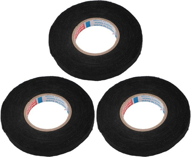 3er-Set Koogeelife Kabelbaum Stoffband Isolierband, schwer entflammbar und hochtemperaturbeständig, grau und schwarz - Bild 1