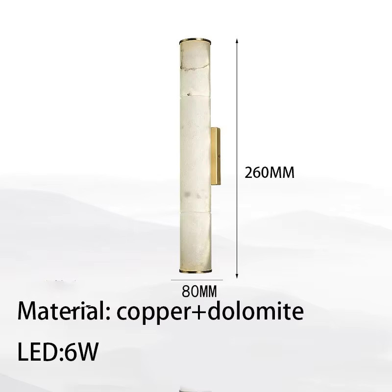 TAONUANSHU Moderne Marmor-Wandlampe in Weiß mit Gold/Messing, Wasserdichte Außen- und Innenwandleuchte für Wohnzimmer, Schlafzimmer und Flur, Warmweißes Licht - Bild 5