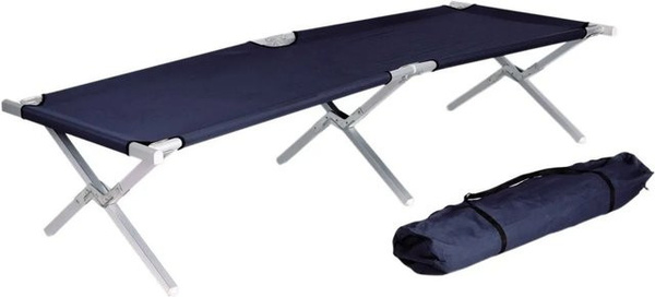 Lex Klappbares Feldbett Dunkelblau B/T/H: 90 x 120 x 42 cm