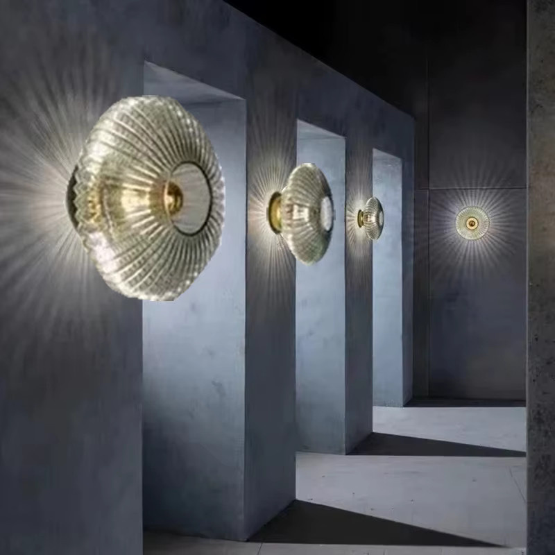 Nordic LED Glas Wandleuchte von CETANT in Transparent für Wohnzimmer, Schlafzimmer, Hotel und Korridor - Bild 2