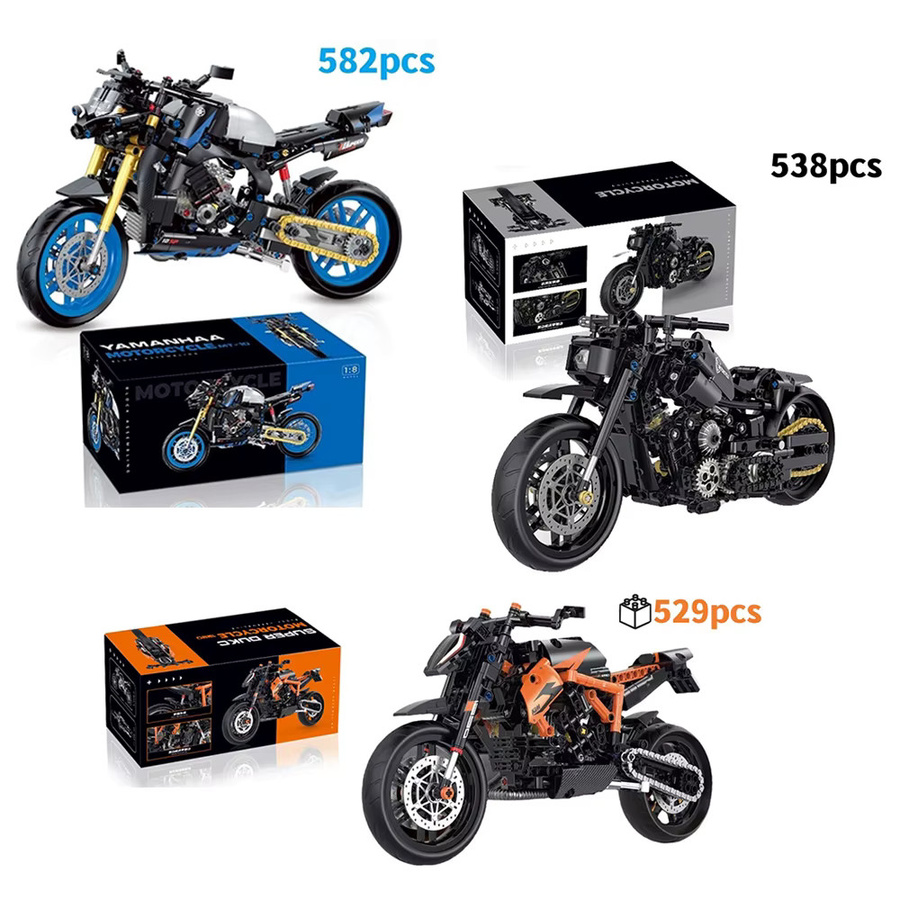 HUATEC Technische MOC-Bausteine, Motorrad-Modell, Bausatz - Bild 2