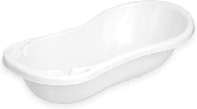 Lorelli Baby Badewanne in Weiß mit anatomischer Form und Ablagefächern, Breite: 100 cm - Bild 1