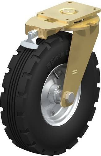 Blickle Lenkrolle LS-PS 464K-RI4 mit Feststeller, Farbe Schwarz/Mehrfarbig, Rad-Durchmesser: 460 mm, Tragfähigkeit: 1140 kg - Bild 1