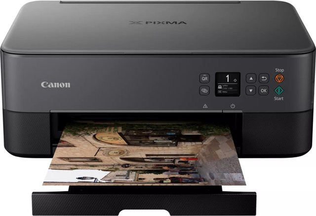 Canon PIXMA TS5350i 3-in-1 Inkjet-Multifunktionsdrucker in Schwarz mit OLED-Display, Drucken, Scannen und Kopieren, Wi-Fi und USB 2.0 - Bild 1