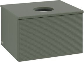 V&B Waschtischunterschrank Antao mit Frontstruktur und Beleuchtung in Grau, B/T/H: 60 x 36 x 50 cm - Bild 1