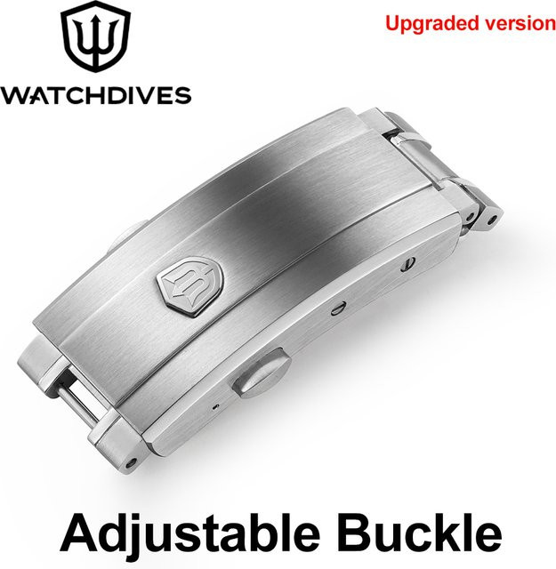 Watchdives Uhrenarmband-Schnalle, Edelstahl, Silber, Unisex - Bild 1