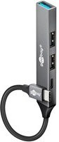 Goobay Slim 4-Port USB-Hub USB-C auf USB-C und USB-A USB 3.2 Gen1 in Grau - Bild 1