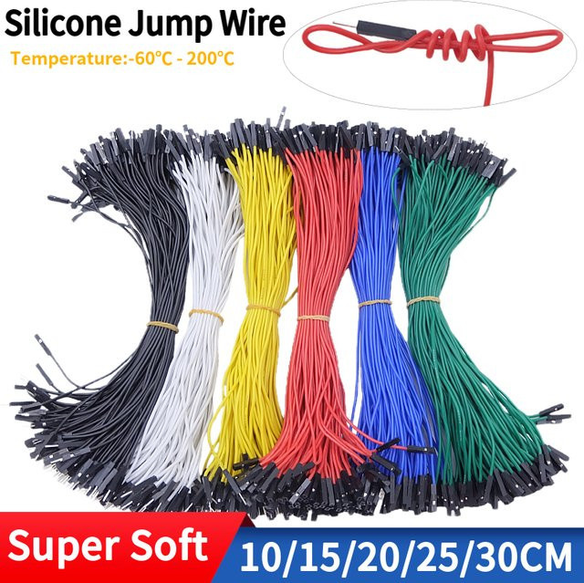 Super weiche Silikon Jumper Draht Dupont Kabel 26AWG Männlich Weiblich für DIY Arduino in Grau und Multicolour - Bild 1