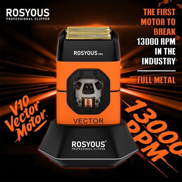 ROSYOUS RS-999 Elektrischer Herrenrasierer, Orange - Bild 1