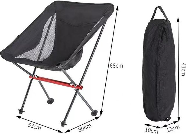 Binchi Outdoor Product Ultraleichter Campingstuhl aus Aluminiumlegierung, klappbarer Mondstuhl für Strand, Picknick und Angeln - Bild 1