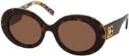 Dolce&Gabbana DG 4448 Sonnenbrille, Rund, Vollrand, Braun, Damen - Bild 1
