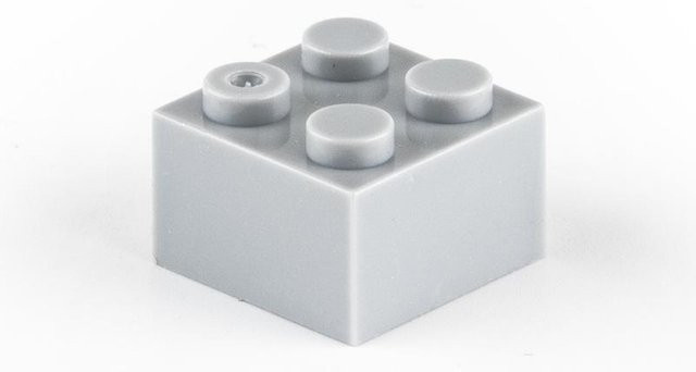 Yiran toy Baustein Hoher Stein 2x2, Grau - Bild 1