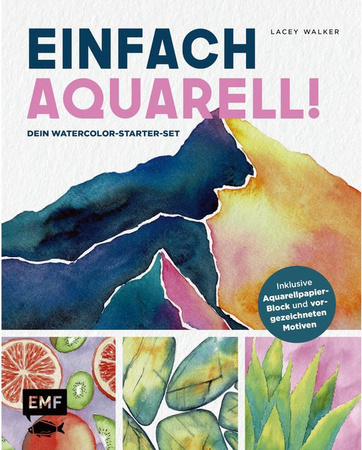 EMF Einfach Aquarell Watercolor-Starter-Set für Erwachsene mit Papier