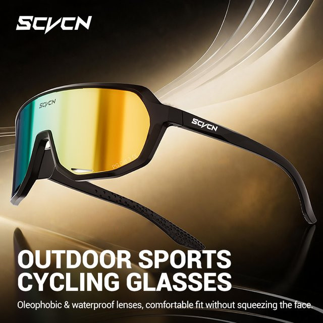 SCVCN Sportsonnenbrille, Unisex, Vollrand, Kunststoff - Bild 1