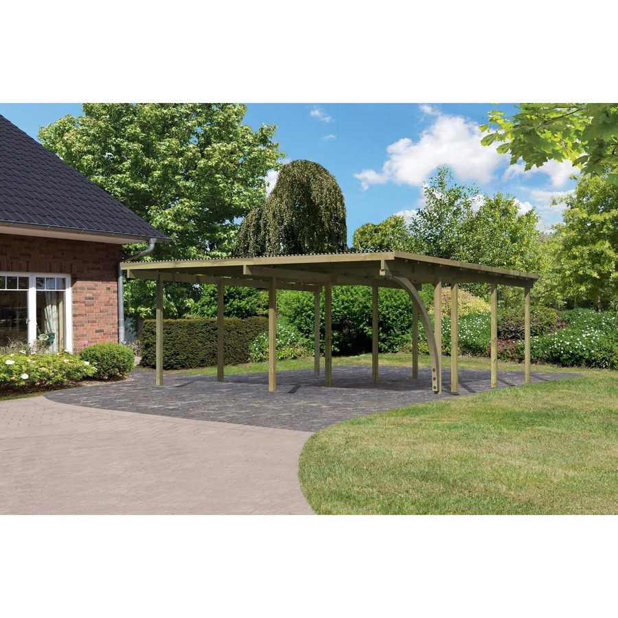 Doppelcarport Eco Karibu mit einem Einfahrtsbogen B: 527 cm, T: 576 cm - Bild 2