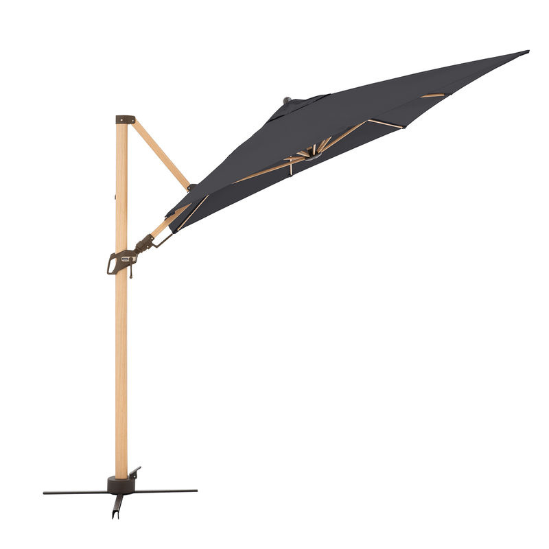 Doppler Alu Wood AX Ultra Ampelschirm in Anthrazit mit Kurbelmechanik, B/H/T: 300 x 250 x 220 cm - Bild 2