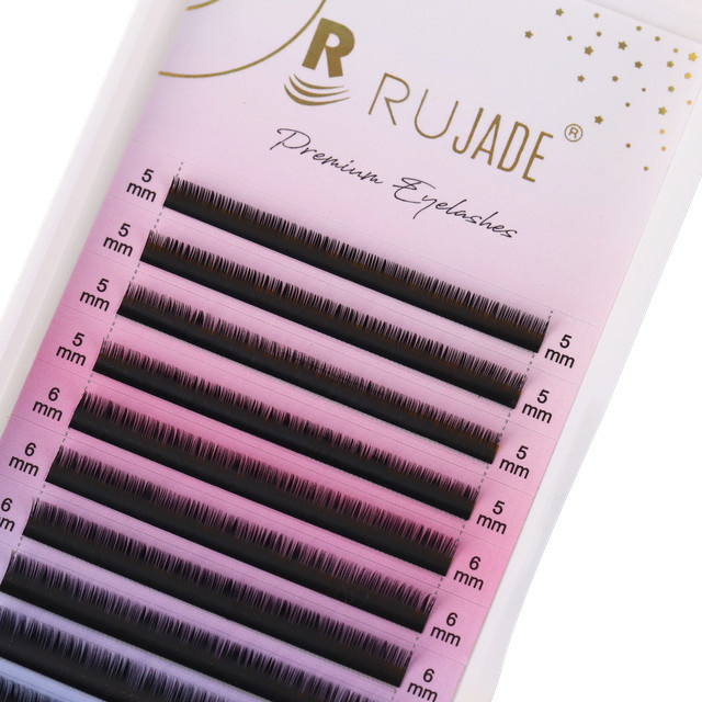 RUJADE Einzelwimpern Faux-Nerz, 5-8mm, Matte Black, Unisex - Bild 1