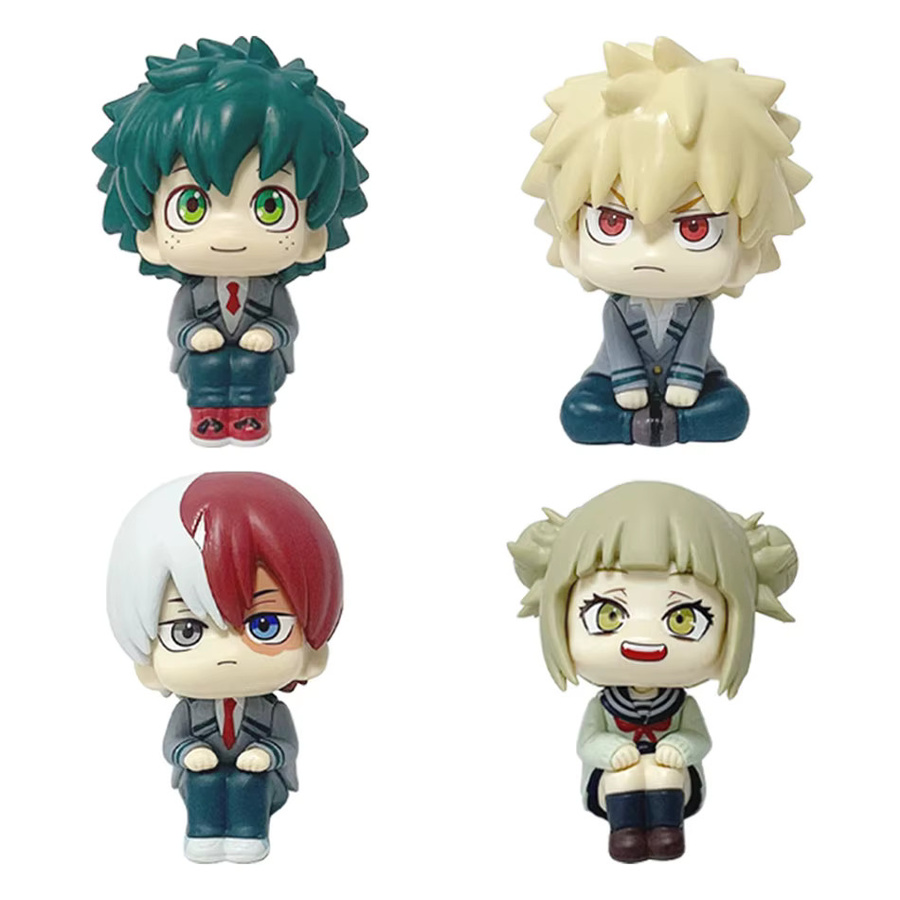 My Hero Academia Q-version Anime Figur, Bakugou, Midoriya Izuku, Todoroki Shoto, Actionfiguren, Kunststoff, Bunt / Mehrfarbig - Bild 2