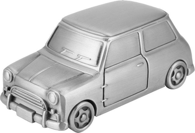 Igeteck Vintage Auto Spardose aus Metall in Grau und Silber als Deko-Geschenk für Kinder - Bild 1