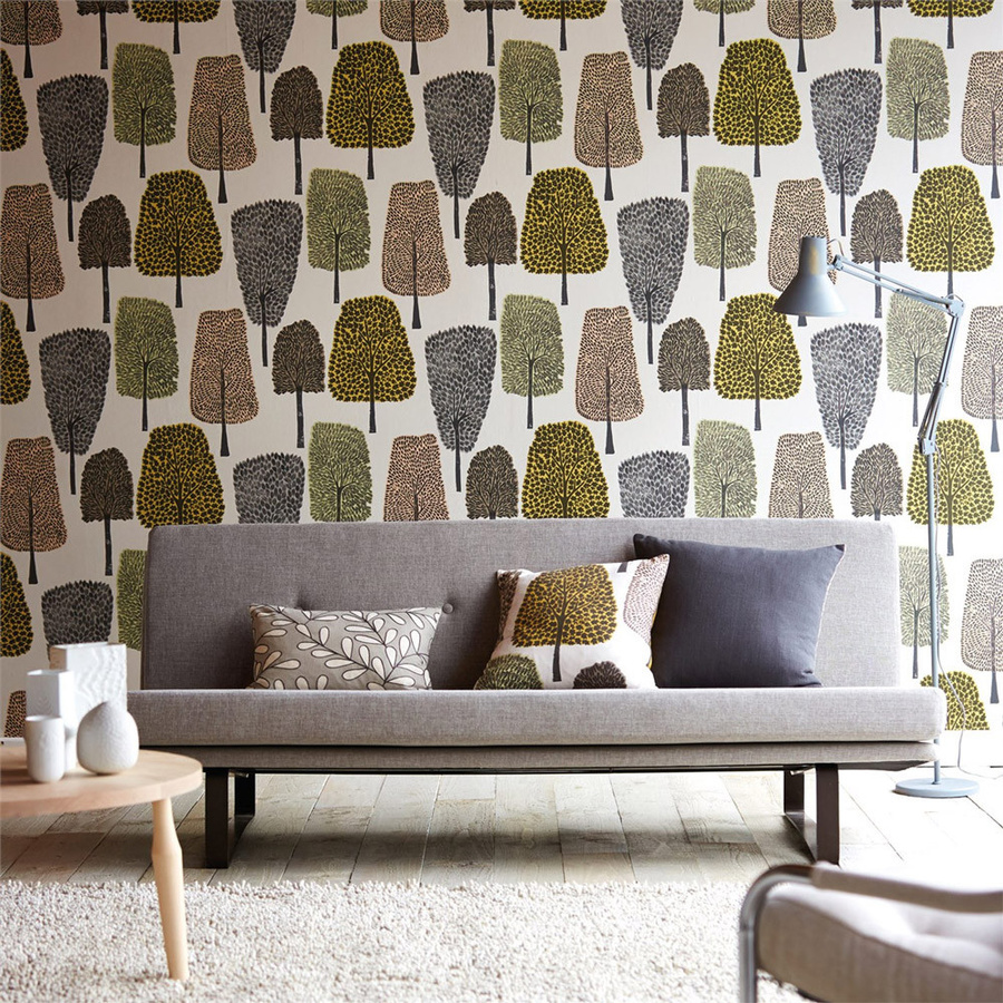 Scion Tapete Cedar Blush Toffee Taupe mit floralem Naturmuster in Vliesqualität - Bild 1