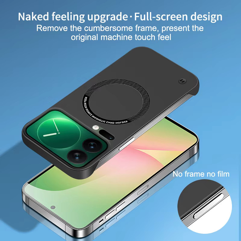 MagSafe Magnetische Schutzhülle für Xiaomi Mi 17 15 14 13 12 Pro Max Ultra, Rahmenlose Matt Abdeckung für kabelloses Laden, Farbe: Weiß - Bild 1
