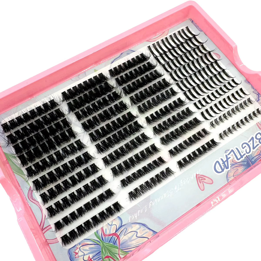 AMSDCN Wimpern-Set, 40-reihig, Schwarz, Natürlich, Unisex - Bild 5