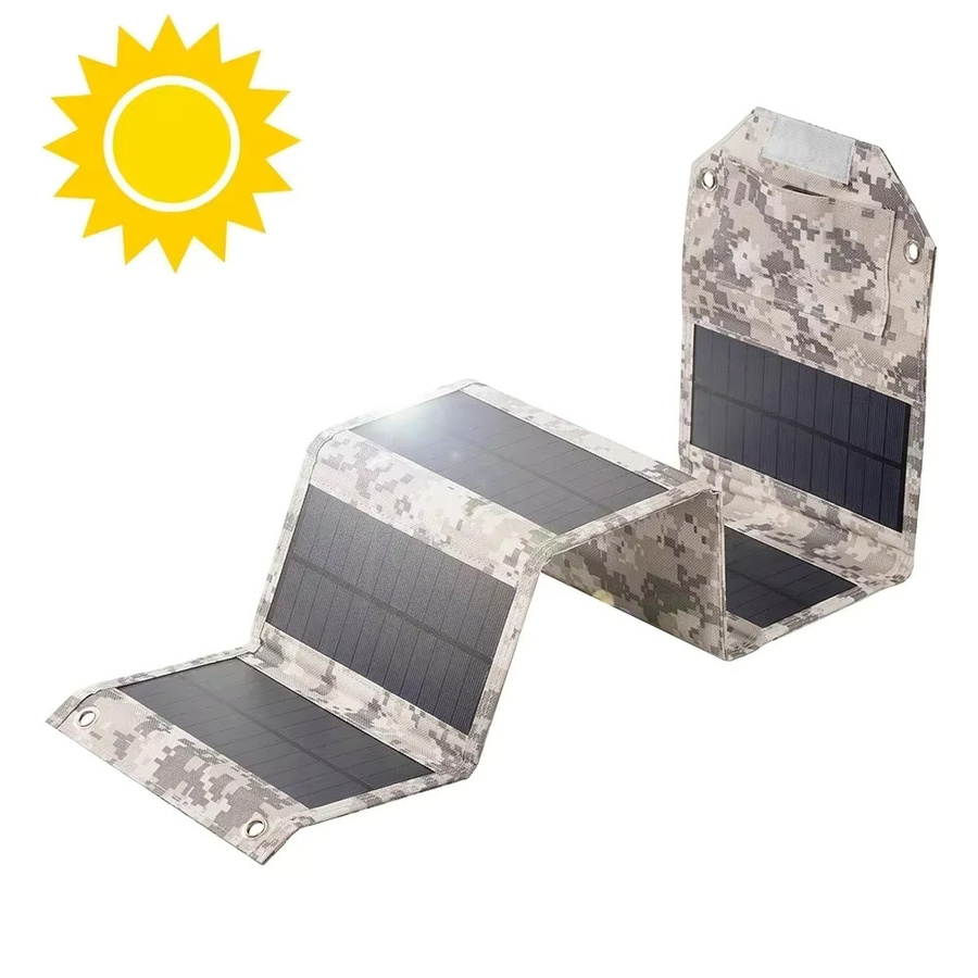SNQP Faltbares Solarpanel mit USB-A und USB-C für Outdoor Camping und Wandern, 100 W, Schwarz/Mehrfarbig - Bild 5