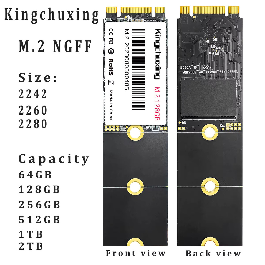 Kingchuxing M.2 NGFF SATA SSD in Schwarz für die Formate 2280, 2260 und 2242 - Bild 3