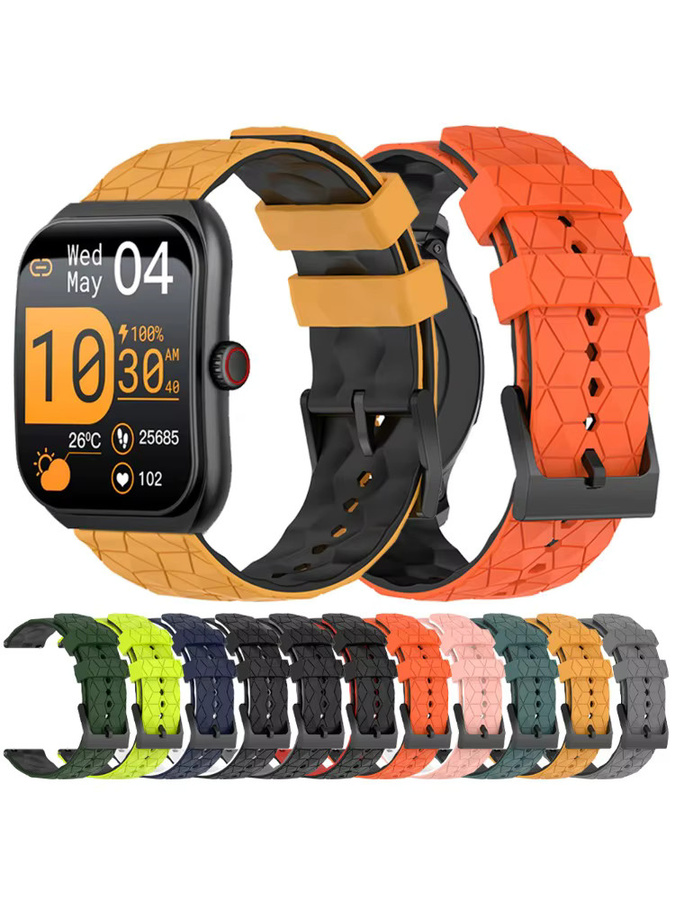 COLMI Uhrenarmband Silikon, 22mm, 20mm, Schwarz, Multicolour - Bild 4