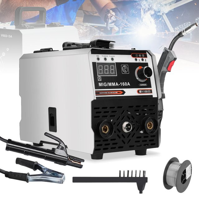 GECOFEER 2-in-1 MIG MMA 160A Schweißgerät mit DC Inverter IGBT und automatischer Drahtzuführung für Gas- und gasfreies Schweißen - Bild 1