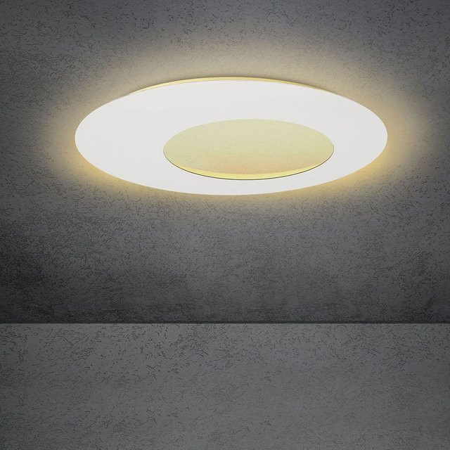 Escale Blade Open 79 LED Wand- und Deckenleuchte in Weiß mit Gold und Betonoptik, Up-Down Licht, 2700K - Bild 1