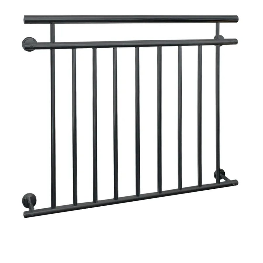 ECD Germany Französischer Balkon mit 9 Füllstäben in Anthrazit, B/H: 128 x 90 cm - Bild 2