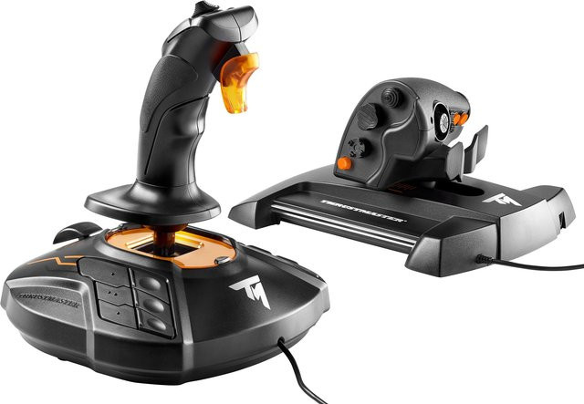 Thrustmaster T.16000M FCS HOTAS Joystick und Gasregler für PC in Schwarz und Orange - Bild 5