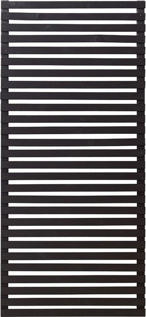 Plus Sichtschutzzaun Tokyo aus Nadelholz in Schwarz, semi-transparent, Höhe: 83 cm, Breite: 180 cm - Bild 1