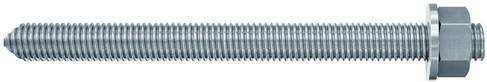 Fischer Ankerstange RG M 24x300 aus verzinktem Stahl, Farbe: Silber, 10 Stück, Länge: 300 mm, Durchmesser: 36 mm - Bild 1