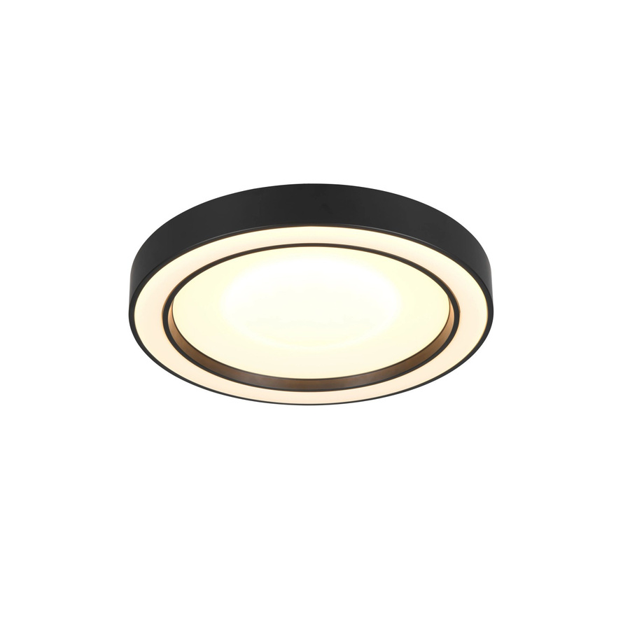 Reality LED Deckenleuchte Arco RGBW Ring in Schwarz Matt mit Fernbedienung, H: 13 cm, B: 40 cm, T: 40 cm - Bild 2