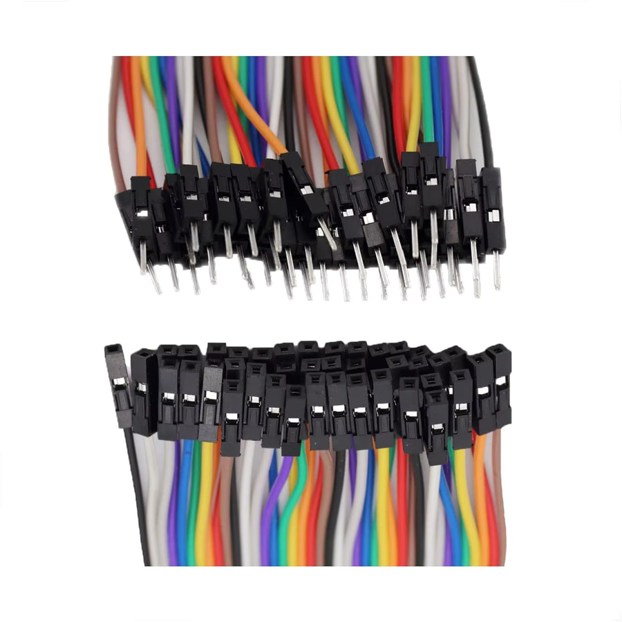 AOKIN Dupont-Kabel Set mit 120 Stück, 40-polige Überbrückungsdrähte in den Längen 10 cm und 20 cm, Stecker auf Stecker, Stecker auf Buchse sowie Buchse auf Buchse, mehrfarbig - Bild 5