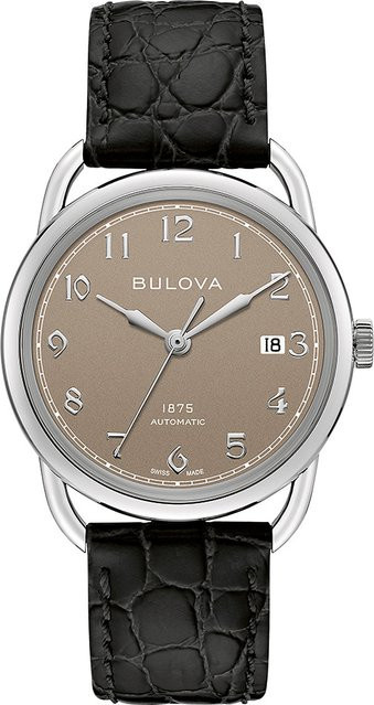 Bulova Armbanduhr Automatik, Edelstahl, 38 mm, Leder, Herren - Bild 1