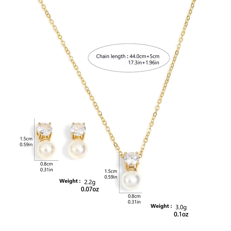 Zakol Schmuck-Set, Perle, Zirkonia, Damen - Bild 3