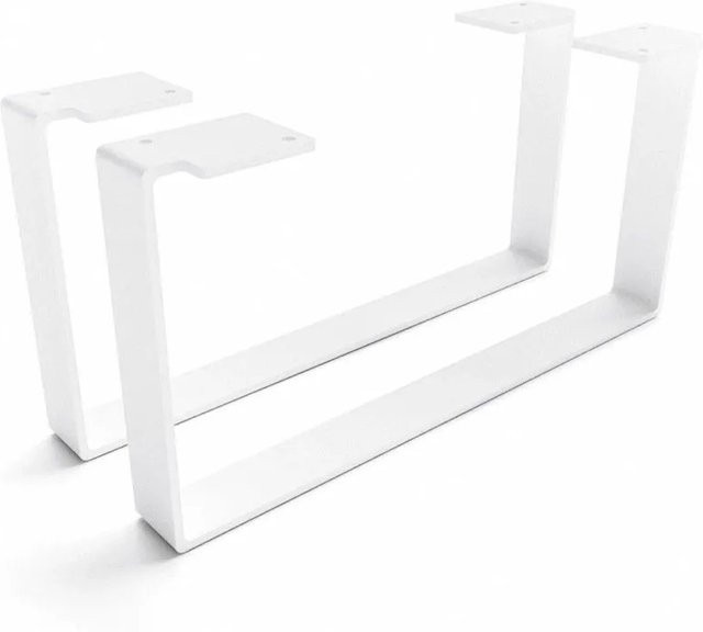 HEVVA Möbelfüße LUXEMBURG 2er Set Weiß, Höhe: 20 cm, Tiefe: 40 cm - Bild 1