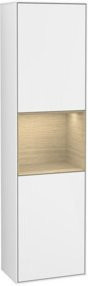 V&B Hochschrank Finion mit Wandbeleuchtung und LED-Beleuchtung, Weiß lackiert, B/H: 41,8 x 151,6 cm - Bild 1