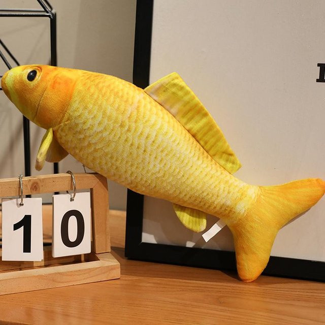 Wucifang Bags Koi-Fisch Plüschtier Kissen, Bunt Rot Gold, 30cm - Bild 1